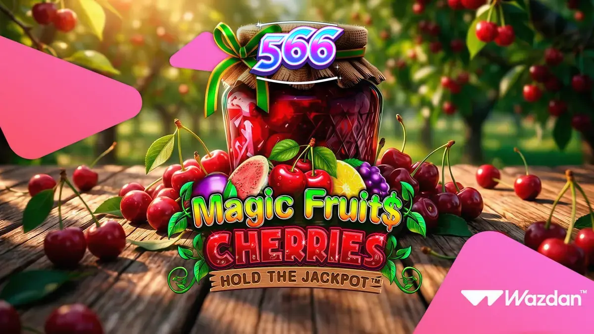 Giao diện trò chơi slot Magic Fruit$: Cherries với phong cách trái cây cổ điển